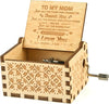 You are My Sunshine Music Box, Son Daughter Gifts for Mom, Personalized Laser Engraved Vintage Design Wooden Music Boxes, Mothers Day Birthday Mom Gifts from Daughter Son