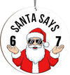 67 Meme Funny Christmas Ornaments 2025, 6 7 Ornament, Santa Ornaments for Christmas Tree, Funny Ornament for Exchange, Stocking Stuffers, Gag Gifts, 67 Gifts for Kids, Teens, Teen Girls, Boys