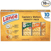 Lance Sandwich Crackers, Captain's Wafers, Variety Pack, 10 Individual Packs, 6 Sandwiches Each