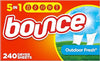 Bounce Fabric Softener Sheets, Outdoor Fresh Scent, 240 Count